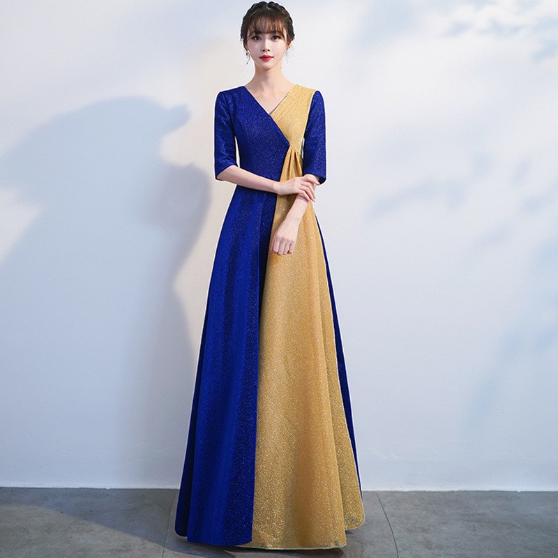 新款合唱团演f出服女成人长裙2025高贵优雅长款宴会表演独唱气质