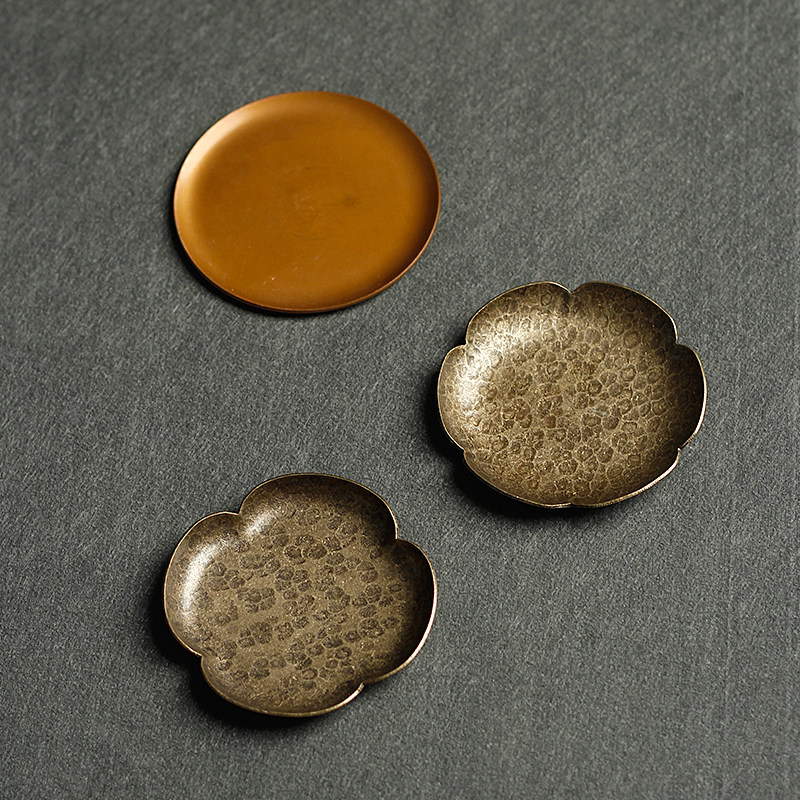 清沁堂铜茶杯垫茶托隔热垫日式手工茶垫功夫茶具配件复古文房茶器,餐饮具,茶道/零配,淘宝优惠券,粉丝福利购,淘宝优惠卷