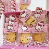 手工卡通猫黄油曲奇饼干礼盒宝宝满月生日聚会春游摆台糖霜