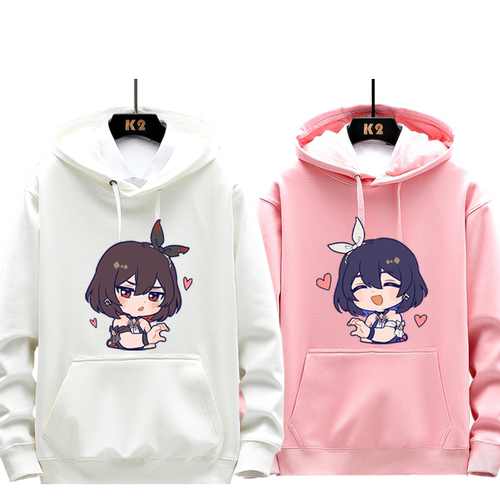 希儿华Q版表情包衣服男女情侣外套连帽加绒卫衣内搭秋冬jl