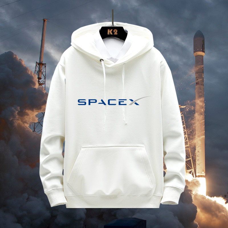 spacex太空探索技术加绒卫衣服