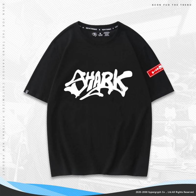 游戏周边鲨鱼娘同款cos短袖T恤男女夏季二次元纯棉宽松痛衣服jl