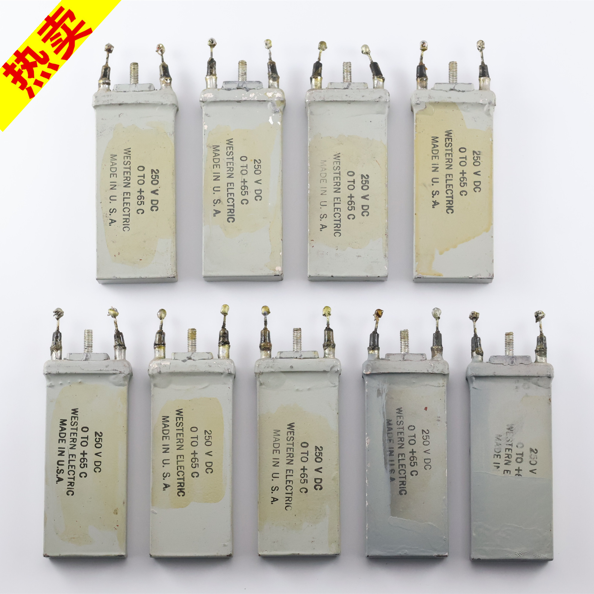 早期40年代美国西电D 162242 A COND 0.4MF/250V DC 钩脚油浸电容,影音电器,电容,淘宝优惠券,粉丝福利购,淘宝优惠卷