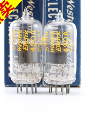 全新美国原盒西电 420A/5755/12AX7/ECC83圆/方环光头仔电子管