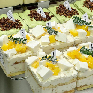 提拉米苏盒子硬塑料透明甜品立方盒千层蛋糕梦龙盒子豆乳饼干盒子