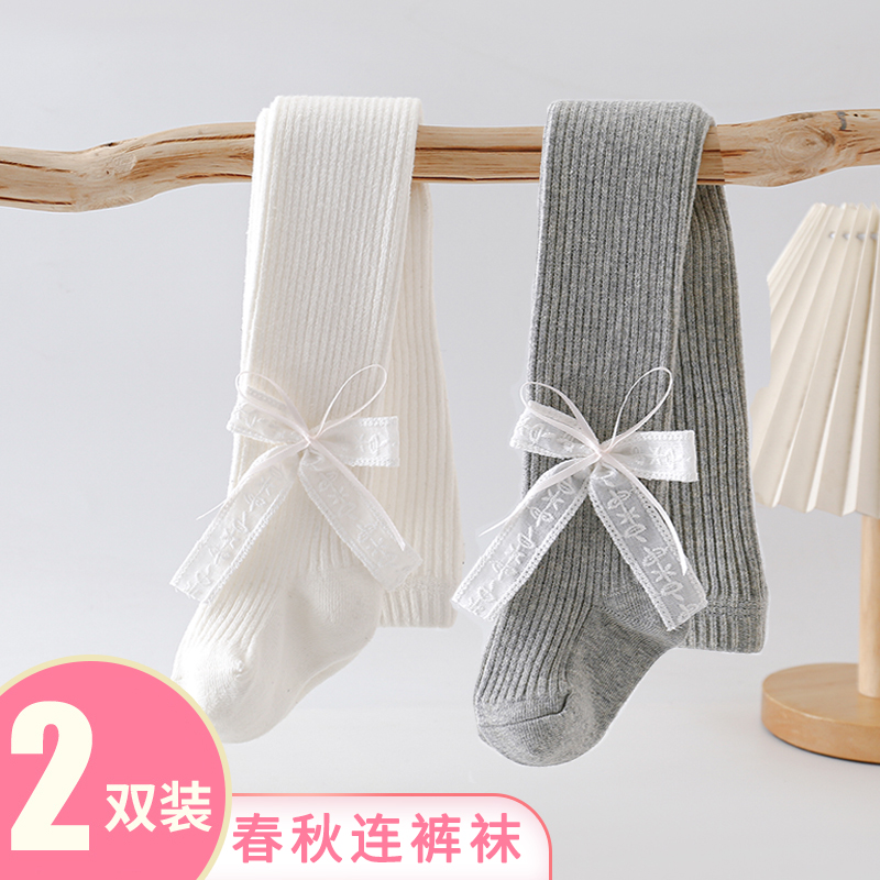 女童连裤袜春秋薄款纯棉