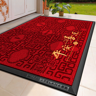 【苏博联名】高端大气别墅入户门地垫高质量门口进门红色高档脚垫