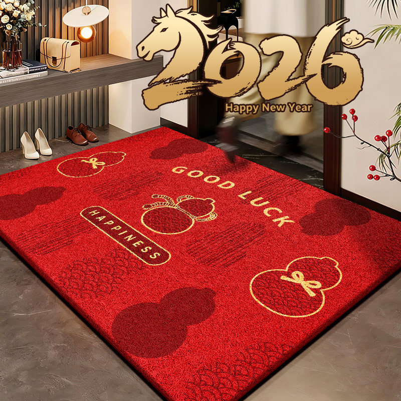 新型入户门地垫2026新款大门口丝圈脚垫室外门可裁剪进门红色地毯,居家布艺,入户地垫,淘宝优惠券,粉丝福利购,淘宝优惠卷