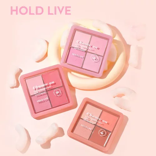 HOLDLIVE粉雾四宫格腮红盘腮紫