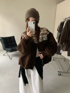 2026费尔岛风秋冬季韩系双面羊毛大衣女短款小个子棒球服羊毛外套