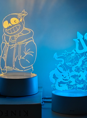 Undertable传说之下周边手办电竞房机箱摆件氛围小夜灯送男生女孩