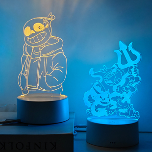 Undertable传说之下周边手办电竞房机箱摆件氛围小夜灯送男生女孩