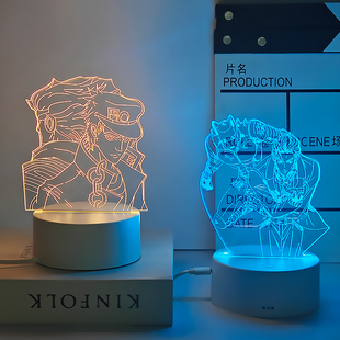 JOJO的奇妙冒险周边谷子空条承太郎大乔手办玩偶摆件彩氛围小夜灯