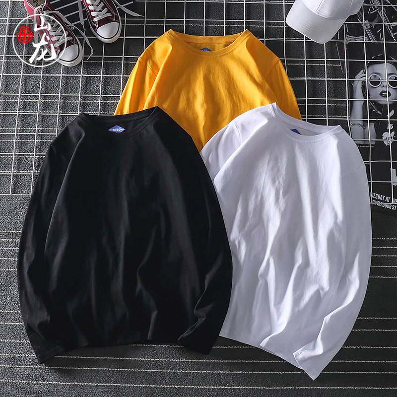 日系清新休闲打底潮牌t恤男女情侣长袖宽松纯棉青少年百搭t恤男装在类目 男装, T恤中 - 来自Buy2taobao.com提供专业的淘宝代购服务
