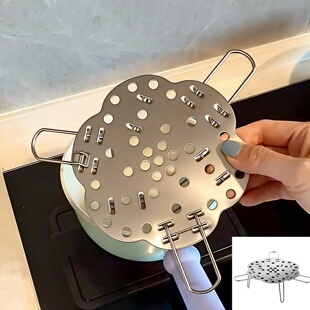 不锈钢蒸架可折叠伸缩多功能家用厨房实用小工具锅架蒸菜架蒸格