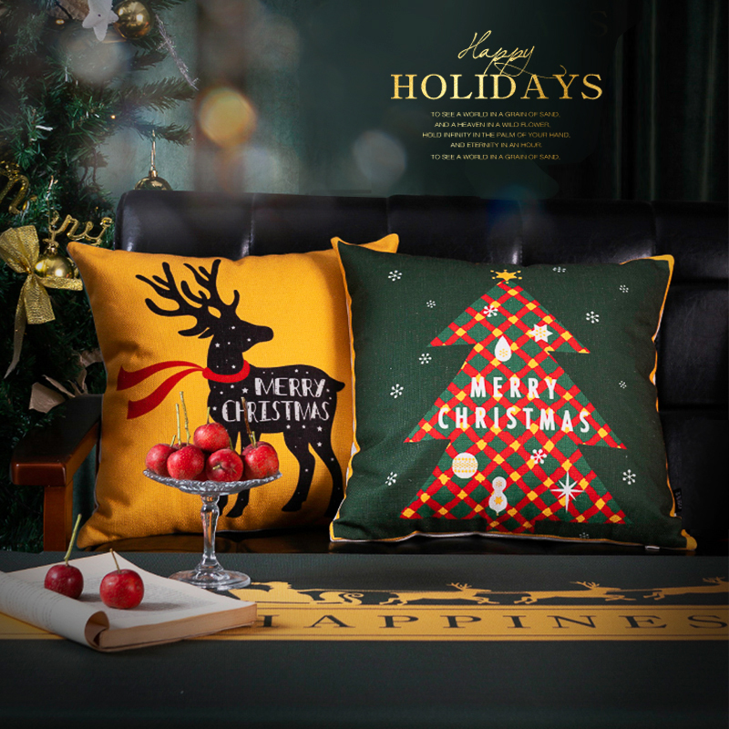 圣诞节ins轻奢客厅汽车定制抱枕