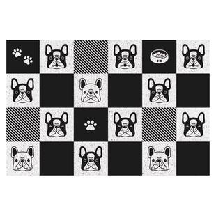 黑白格法斗丝圈地垫入户门口进门玄关地毯门垫脚垫可裁剪除尘定制