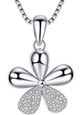 纯银项链时尚风刻字生日礼物吊坠