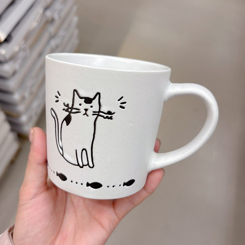 猫咪陶瓷马克杯学生咖啡早餐杯