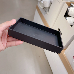 包邮宜家代购SKOGSVIKEN斯库维肯10*15黑色托盘香皂盒台面肥皂盒