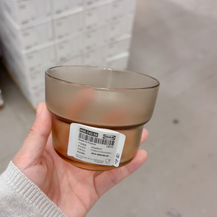 新品宜家代购OLIVTRAST奥莉塔斯特钢化玻璃杯耐热水杯茶杯锤纹杯