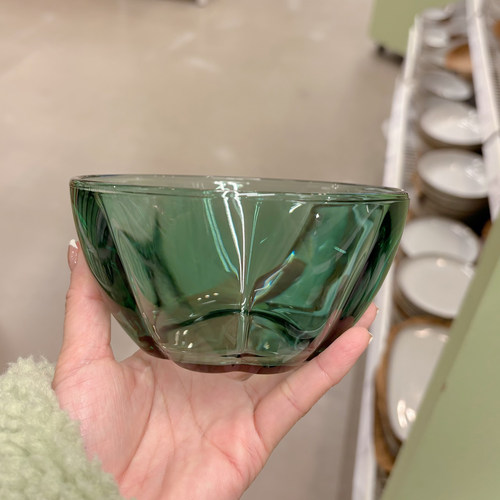 海棠系列湖绿色高硼硅玻璃餐具