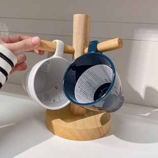 多功能沥水杯架实木家用咖啡杯茶杯架沥水玄关钥匙收拾收纳置物架