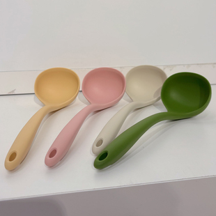 食品级硅胶汤勺嗦粉拉面勺子辅食勺大号汤匙家用盛汤勺耐高温粥勺