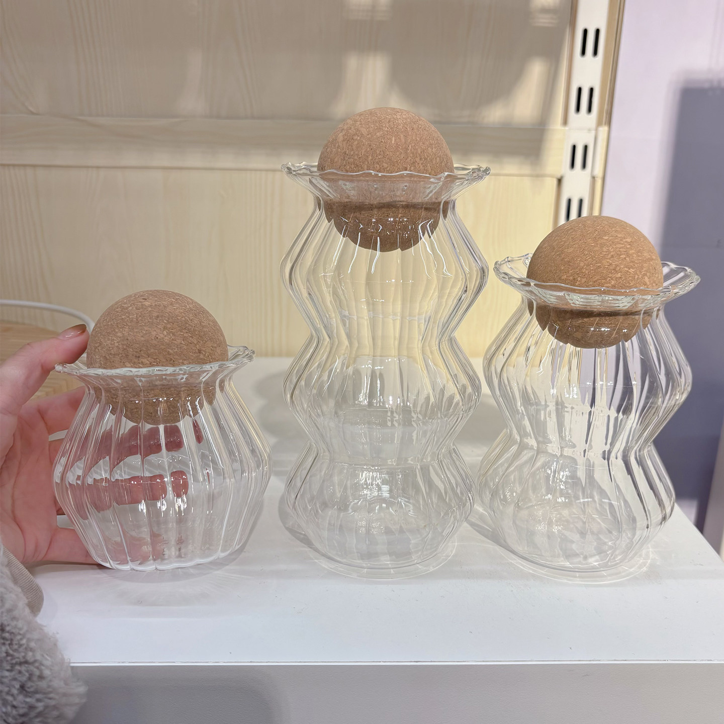 北欧设计感软木塞球形密封罐家用不规则装饰玻璃罐创意防潮茶叶罐,厨房/烹饪用具,密封罐,淘宝优惠券,粉丝福利购,淘宝优惠卷