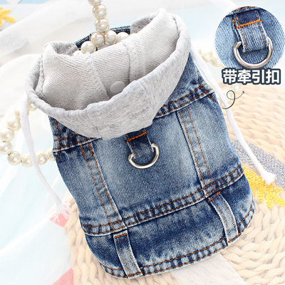 宠物衣服春秋装薄款带牵引扣