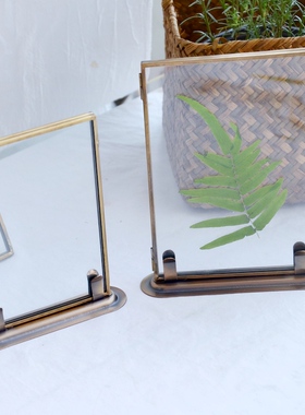 手工植物干花标本展示框玻璃夹