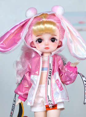 德必胜娃娃冰雪6分娃30cm公主玩具礼物手绘美人鱼bjd洋娃娃六一