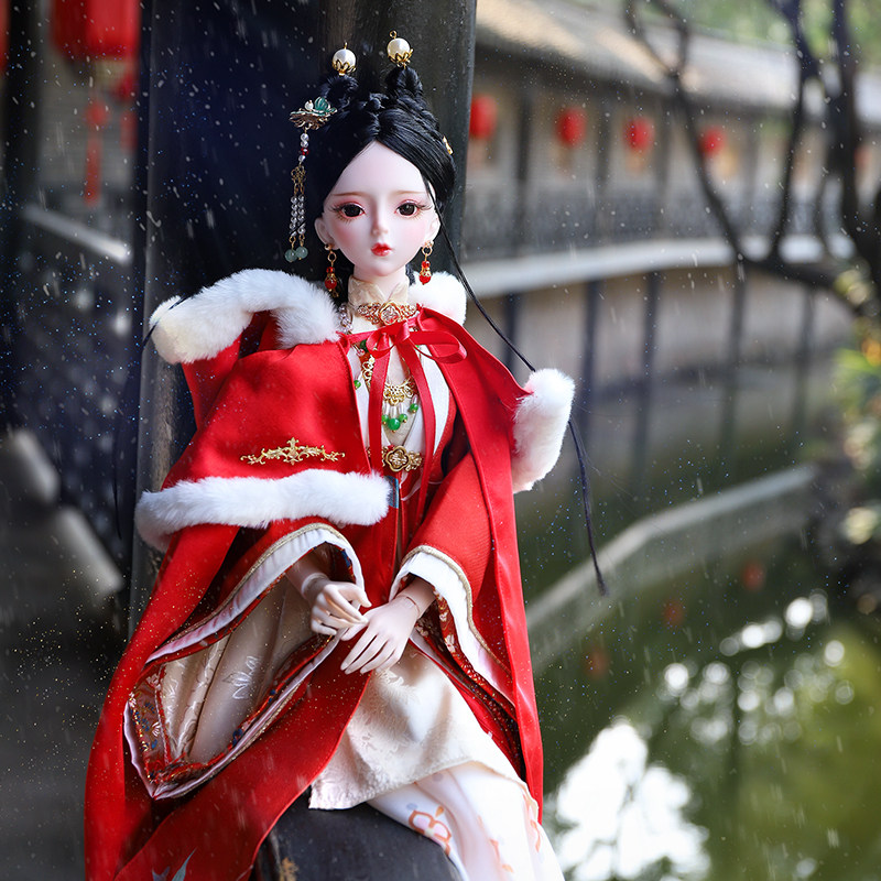 德必胜娃娃牛年新年款迎春古装娃娃3分女娃60cm娃娃中国风娃娃