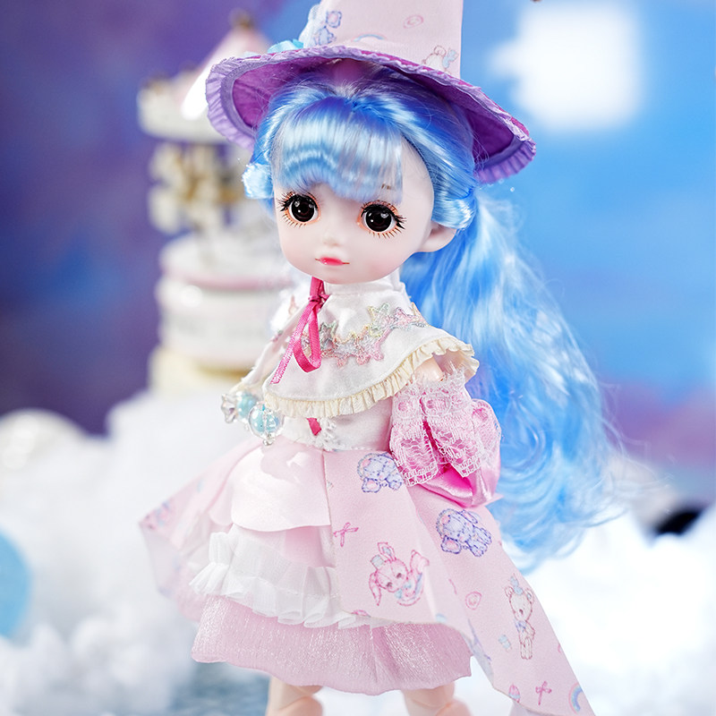 德必胜娃娃国潮冰儿魔法少女换装礼盒两套衣服女孩玩具送礼6分娃
