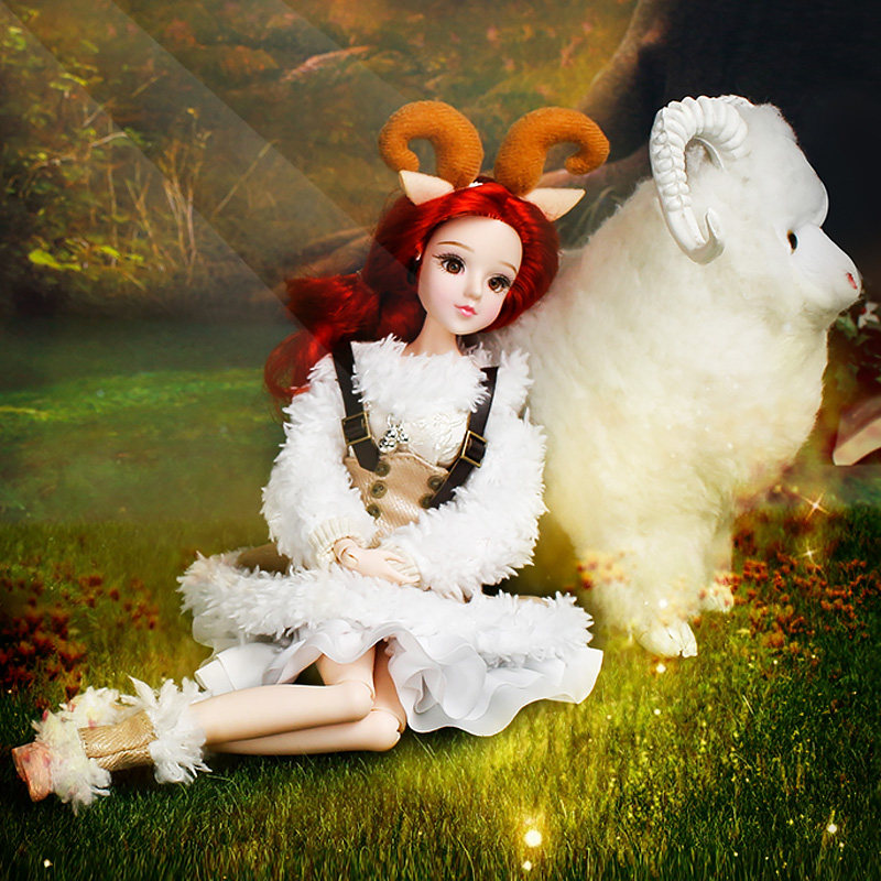 德必胜mmgirl动漫娃娃十二星座白羊座洋娃娃女孩生日礼物14关节体