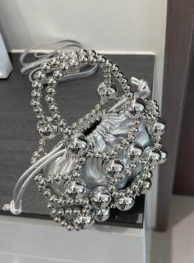 小众设计精致镂空金属珠编