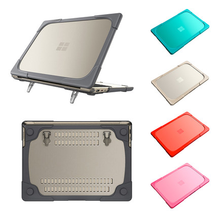 适用SurfaceLaptop7/4/5保护壳13.3 15英寸微软笔记本电脑1868/1951带支架脚防摔套Go2 12.4寸商务风保护硬壳