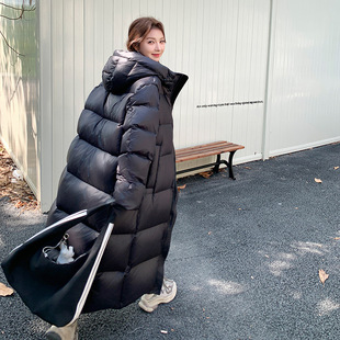 罗芬 故事面料女装官方实拍长款羽绒服女90白鹅绒超长过膝2025新
