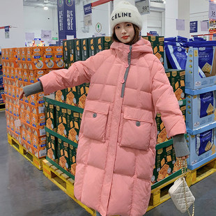 罗芬 故事面料女装官方长款羽绒服女冬季新款粉色加厚2025爆款学