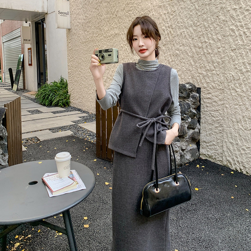 罗芬 故事面料女装官方实拍氛围感毛呢马甲套装裙2025新款法式显,女装/女士精品,时尚套装,淘宝优惠券,粉丝福利购,淘宝优惠卷