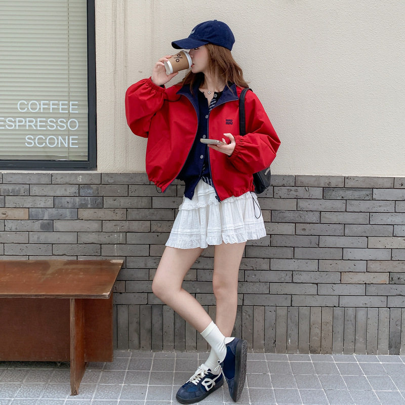 罗芬 故事面料女装官方实拍减龄两面穿立领短外套2025秋款小个子,女装/女士精品,时尚防晒服,淘宝优惠券,粉丝福利购,淘宝优惠卷