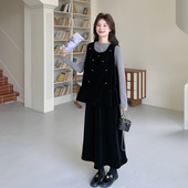 裙2026春文艺减龄 官方实拍洋气时髦感丝绒套装 罗芬 故事面料女装