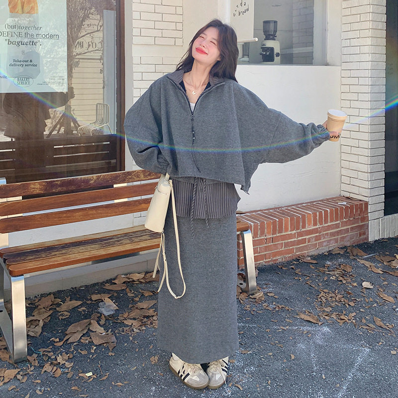 罗芬 故事面料女装官方实拍温柔穿搭宽松慵懒风立领卫衣套装2025,女装/女士精品,时尚套装,淘宝优惠券,粉丝福利购,淘宝优惠卷