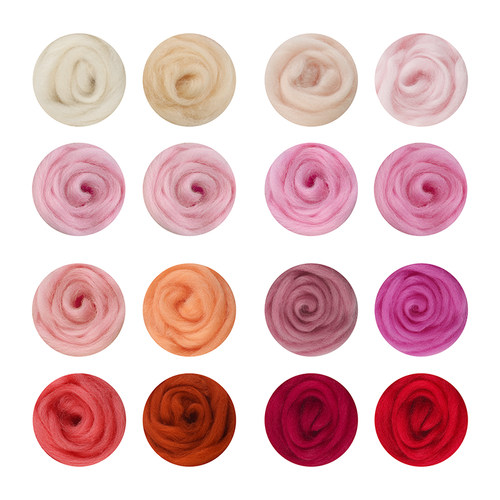 羊毛毡戳戳乐66色手工diy材料