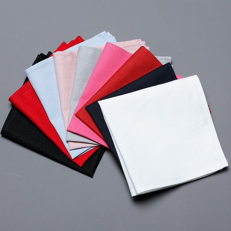 棉麻中国风素色随身刺绣diy手绢