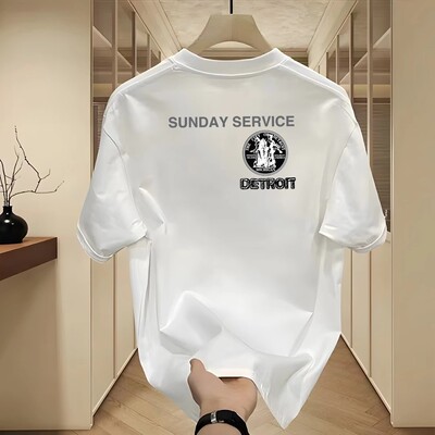 NASA联名100%纯棉短袖T恤男夏季宽松休闲百搭潮流重磅半袖上衣服