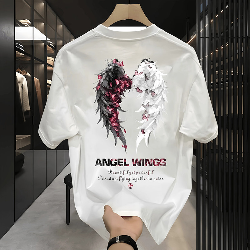 NASA联名男纯棉短袖T恤加大码ins春夏季百搭半袖薄款圆领印花上衣