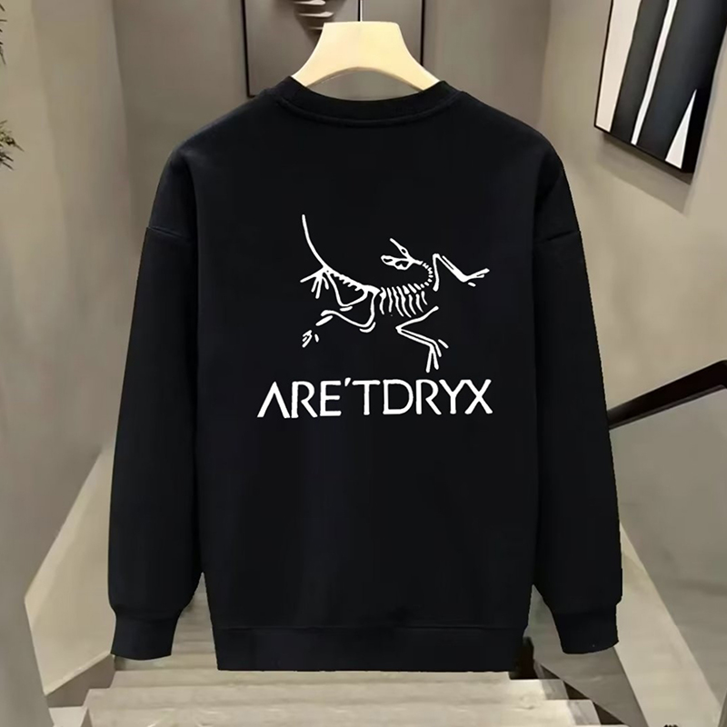 NASA联名美式潮牌圆领印花休闲加绒卫衣男女宽松长袖T恤打底衫秋