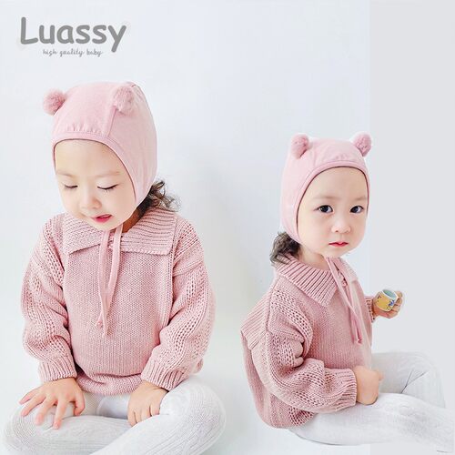 luassy可爱超萌新生儿囟门帽子