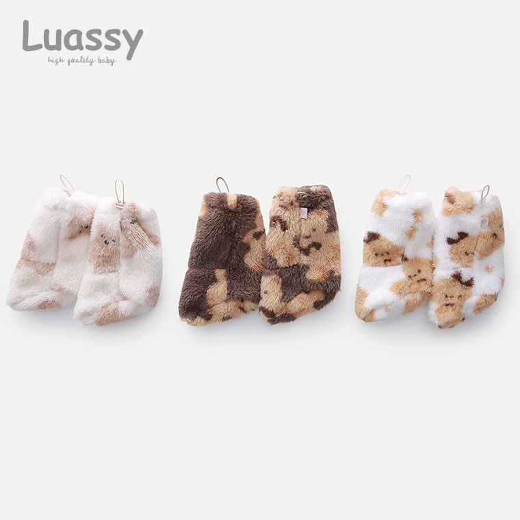 婴儿袜子秋冬款宝宝毛绒鞋袜袜套